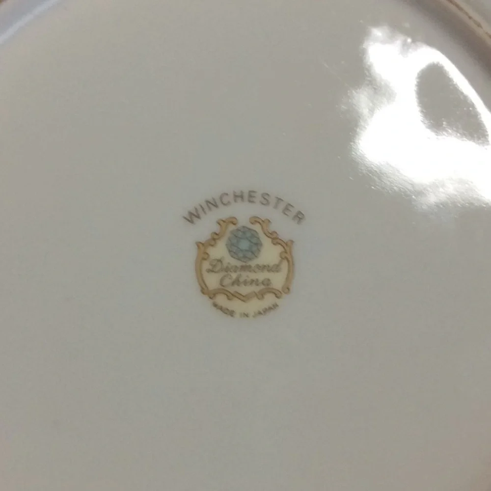Winchester diamond china bowl flower pattern Japan